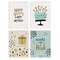 Better Office Products Happy Birthday Cards W/Envs, 4in x 6in 4 Cover Designs, Blank Inside, Elegant Gold Collection, 100PK 64530 - alternate 1